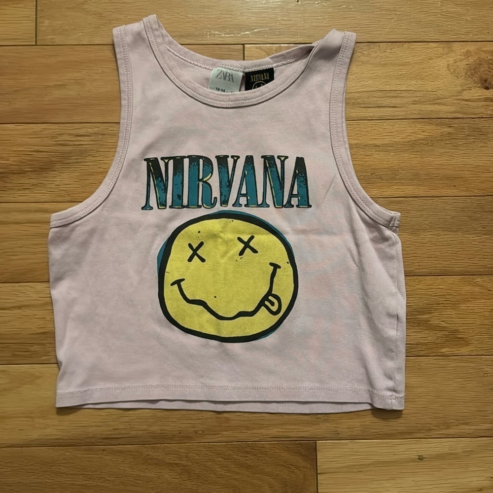 Zara | Nirvana | Cropped Top Tank | Soft Lilac Purple | size 13/14